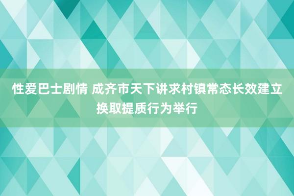 性爱巴士剧情 成齐市天下讲求村镇常态长效建立换取提质行为举行