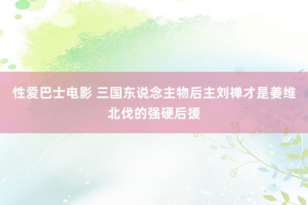 性爱巴士电影 三国东说念主物后主刘禅才是姜维北伐的强硬后援