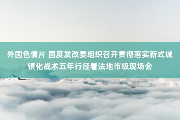 外国色情片 国度发改委组织召开贯彻落实新式城镇化战术五年行径看法地市级现场会