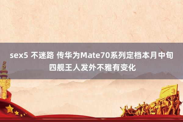 sex5 不迷路 传华为Mate70系列定档本月中旬 四舰王人发外不雅有变化