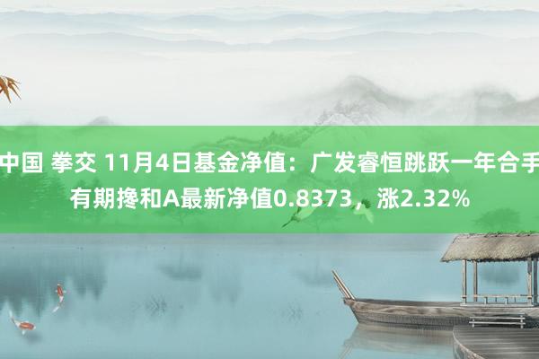 中国 拳交 11月4日基金净值：广发睿恒跳跃一年合手有期搀和A最新净值0.8373，涨2.32%