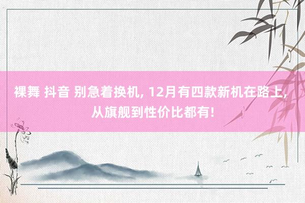 裸舞 抖音 别急着换机， 12月有四款新机在路上， 从旗舰到性价比都有!