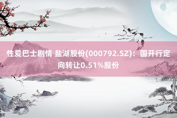 性爱巴士剧情 盐湖股份(000792.SZ)：国开行定向转让0.51%股份